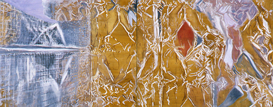 Double Birdcage 40 x 100 in oil canvas 1990