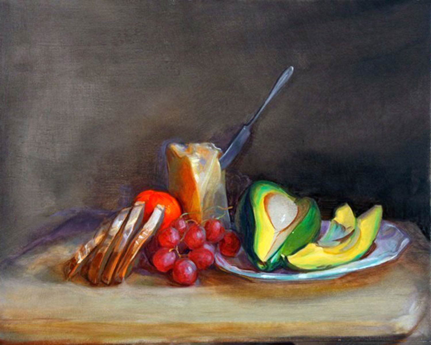Avocado Slice 24 x 30 in oil canvas 2008